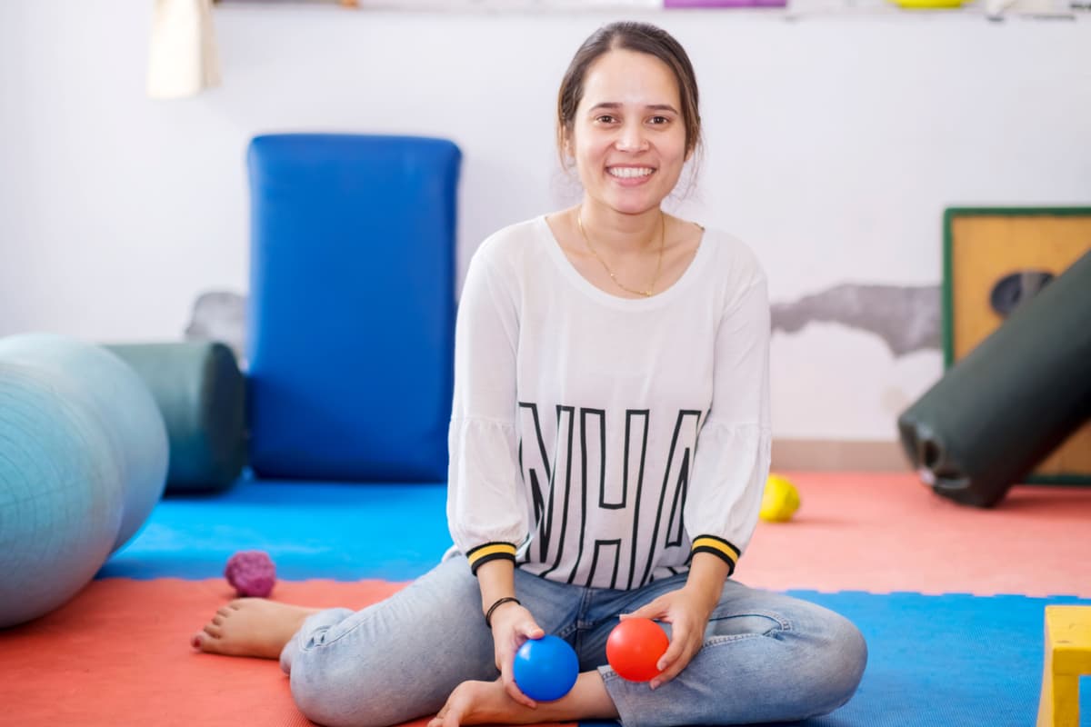 Yoga eğitmeni portresi